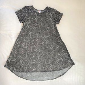NWOT LuLaRoe Carley Dress Swing High Low Grey Sz S